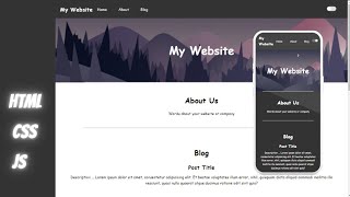 💻Creating a Simple One page website Using HTML CSS amp JS⌨️  💫 Mobile Responsive website html5 [upl. by Anton]