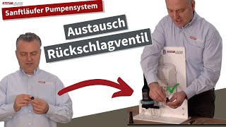 Tutorial Wie Rückschlagventil für bodenebene Duschen austauschen  SANFTLÄUFER Pumpsystem [upl. by Rusell39]