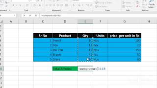 Sumproduct formula in Excel Jijajet computer Institute shortsvideoviralcomputereducational [upl. by Nirual]