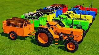 TRANSPORTING BULLS COLORED URSUS amp VALTRA TRACTORS WITH MAN TRUCKS  Farming Simulator 22 [upl. by Neehsas873]