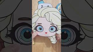 Frozen Elsa makeup 겨울왕국 엘사 메이크업 paper diy craft 종이놀이 skincare disney shorts kawaii [upl. by Blinny584]