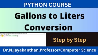 Gallons to Liters Conversion  Python Magic Transforming Gallons to Liters with a Single Spell [upl. by Ainesy]