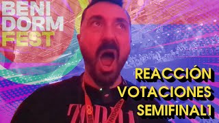 REACCIÓN VOTACIONES SEMIFINAL 1 BENIDORM FEST 2024 [upl. by Brunella]