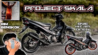 PROJECT HITAM SKALA  KETUK RIM BENGKOK  125ZR [upl. by Kcired]