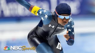 Team USAs Erin Jackson steamrolls 500m for 3rd World Cup gold and 1 world ranking  NBC Sports [upl. by Myrtice]