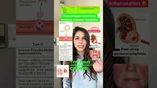 Type 3 hypersensitivity in 1 minute biology STEM science medicine nursing premed prenursing [upl. by Xed499]