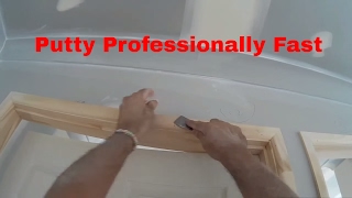 Putty nail holes fast professionally with a knife [upl. by Honna612]