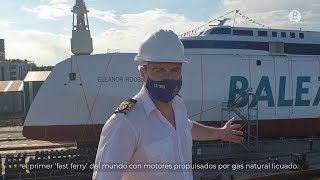 Juan Ramón García jefe de máquinas presenta el fast ferry Eleanor Roosevelt  Baleària [upl. by Trixi145]