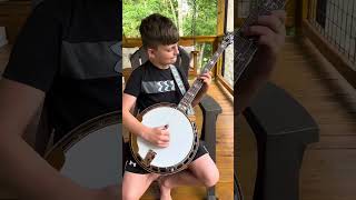 Get this kid on the Grand Ole Opry Landon Brooks picks quotShuckin the Cornquot on the banjo [upl. by Nnael]