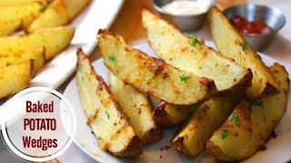 Baked Potato Wedges  Simple and Delicious [upl. by Enilatan]