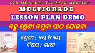 Multigrade Lesson Plan DemoClass 2 amp 3Subject  Odia [upl. by Nylteak]