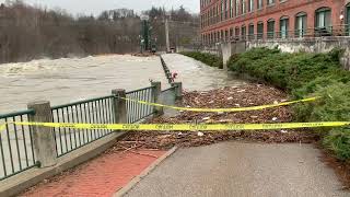 Major Flooding Winooski River Vermont 121923 [upl. by Blanka]