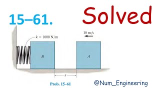 15–61 The 15kg block A slides on the surface for which 𝜇𝑘  03 The block has a velocity [upl. by Matteo]