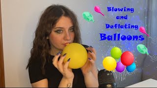 ASMR  Blowing And Deflating Balloons 🎈 Tapping Scratching  Satisfying Triggers ❤️❤️ [upl. by Linnette979]