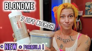 BLONDME SCHWARZKOPF Precision 7 Lift BLEACH on DARK to LIGHT HAIR with 3 DEVELOPERS [upl. by Oiragelo]