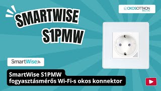 SmartWise S1PMW fogyasztásmérős WiFis okos konnektor aljzat eWeLink appos üveg előlappal [upl. by Ayotl144]