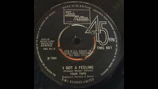 Four Tops  I Got A Feeling  UK Tamla Motown Records Published 1966 [upl. by Kelam]