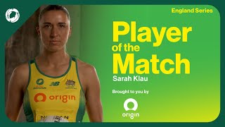 Origin Player of the Match  England Series Match 1  Sarah Klau [upl. by Eleinad]