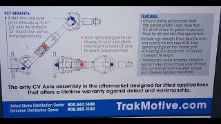 TrakMotive Xtended Travel CV Axles For Your Lifted 4x4 Astro Van [upl. by Smaoht667]