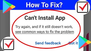 How To Solve Cant Install App Problem On Playstore  cant install app problem solve  play store [upl. by Conti]