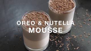 Nutella amp Oreo Mousse  Chocolate Mousse  Mousse recipe [upl. by Ylreveb]