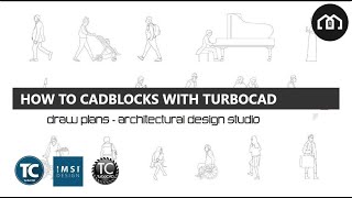 How To Use CAD Blocks with TurboCAD  AutoCAD  Create Your Own CAD Block Library [upl. by Sidnarb]