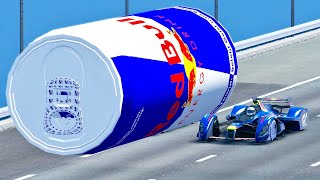 Red Bull X2010 vs Giant Red Bull Can  Drag Race 20 KM [upl. by Dario706]