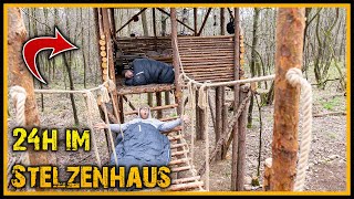 Übernachtung im Stelzenhaus  Der Boden ist Lava  Bushcraft Outdoor 24h Overnighter [upl. by Hgieloj363]