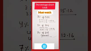 quotMaster Percentage Tricks in Minutes 💯  Fast Calculation Secretsquot Percentage Trick shorts [upl. by Leahcimluap230]