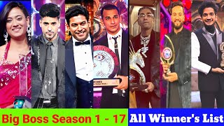 Big Boss All Season  117  Winners And Runner Up Season 17 Winner Munawar Faruqui [upl. by Eulalee]