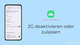 2G deaktivieren oder zulassen Android 15 [upl. by Aleris]