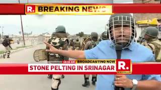 Stone Pelting In Srinagar [upl. by Terrye215]