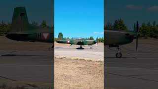 Austrian Air Force Pilatus PC7 taxiing at Tanagra Air Force base Greece austrianairforce [upl. by Kcin411]