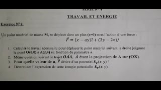 Travai amp énergie exo1 série 4 [upl. by Hillie]