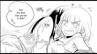 Manga  Yuri  Watch Out for Drunks EP 1  1 END [upl. by Anitsenre]