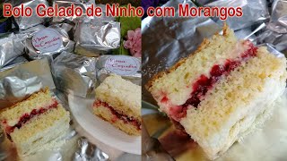 O Bolo Gelado de maior sucesso Bolo Gelado Ninho com Morangos Lucre muito com essa receita [upl. by Regan]