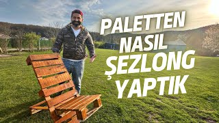 Paletten şezlong nasıl yapılır  palet değerlendirmesi [upl. by Aivartal]