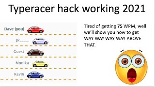 TYPE RACER HACK WORKING 2021 [upl. by Farhi]