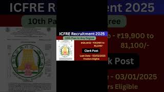 ICFRE Recruitment shorts [upl. by Friedlander]