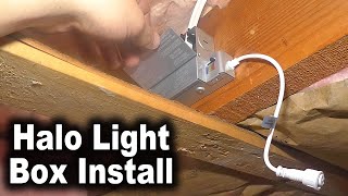 Installing A Halo Ultra Thin Canless Light Junction Box  The Fixer Clips [upl. by Lehsreh180]