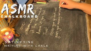 ASMR chalkboardwriting with chalkchalk soundenjoy and relax [upl. by Spence806]