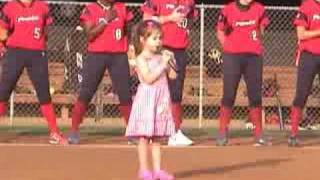 Kaitlyn Maher 4yo sings National Anthem at Washington Glory game 72608 [upl. by Olivier]