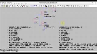 CMOS Inverter VTC curve simulation in LTspice  How does CMOS Inverter work [upl. by Torie]