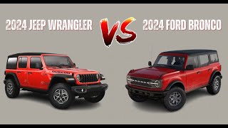 Comparing Vehicles 2024 Jeep Wrangler vs 2024 Ford Bronco [upl. by Kiah]