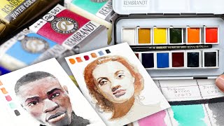 REVIEW Rembrandt Watercolor Portrait Selection Set of 12 [upl. by Atnoid]