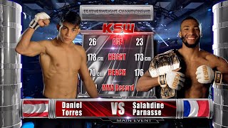 KSW Free Fight Salahdine Parnasse vs Daniel Torres 1 [upl. by Wain404]