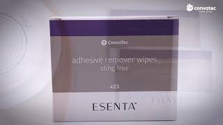 How to Use ESENTA™ Sting Free Adhesive Remover Wipes [upl. by Novihs721]