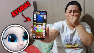 VOZ TERRORIFICA PIDE AYUDA EN ESTE JUEGO DIABOLICO😱 JUGAMOS TALKING ANGELA Y ESTO NOS DICE 😱 [upl. by Nothgiel]