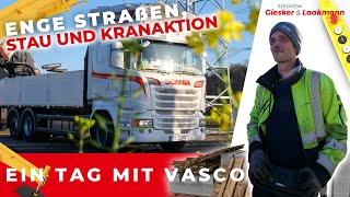 Ein Tag mit Vasco  Enge Baustellen Stau und Kranaktion [upl. by Aneekahs]