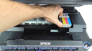 Epson XP342 How to Replace Ink Cartridges [upl. by Idnyl]